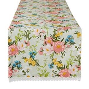 DII Spring Bouquet Tabletop Collection, Decorative Table Runner 14” x 72”